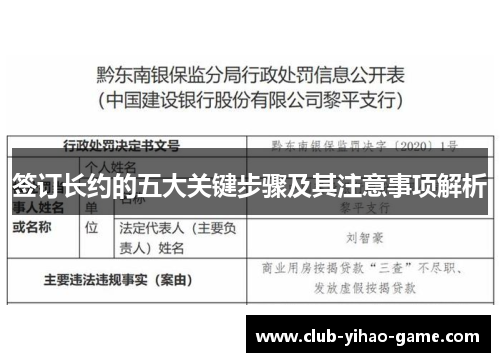 签订长约的五大关键步骤及其注意事项解析